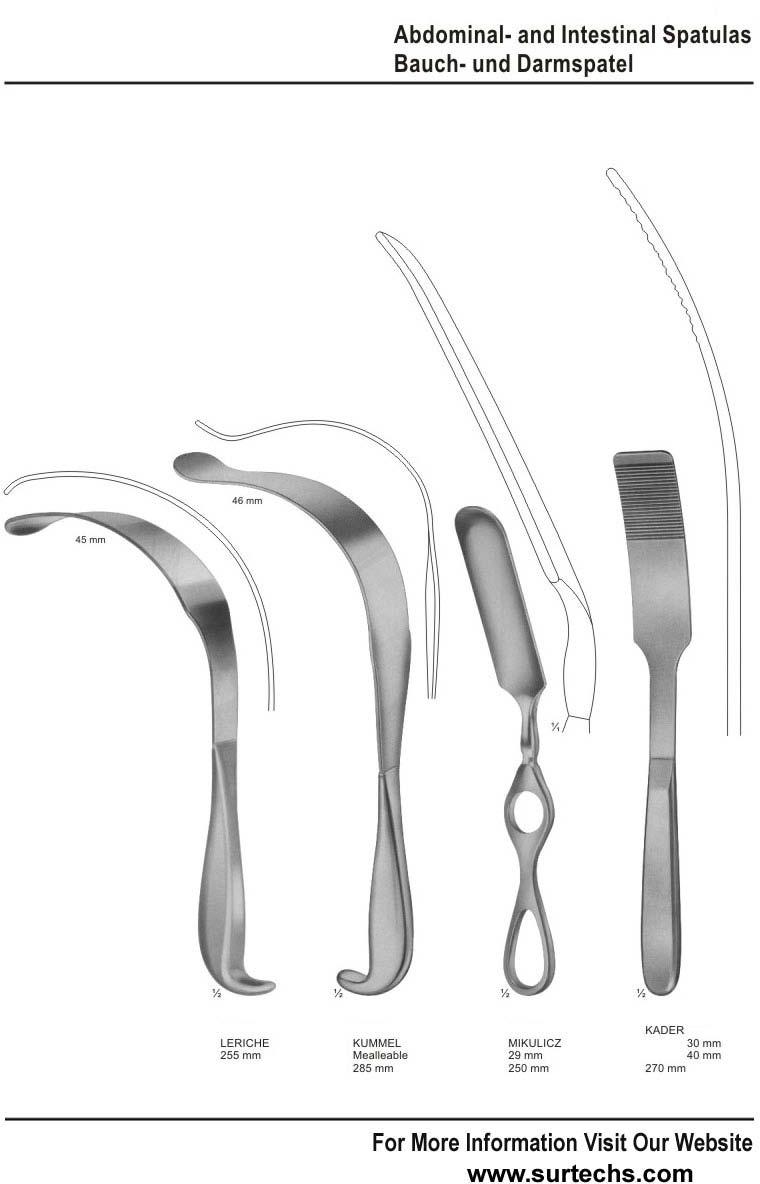 Abdominal,intestinal Spatulas and Retractors