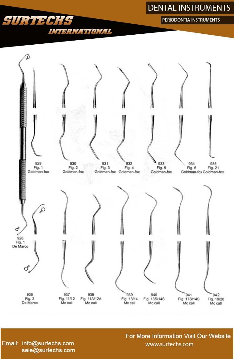 Dental Goldman Fox Periodontics Instruiments