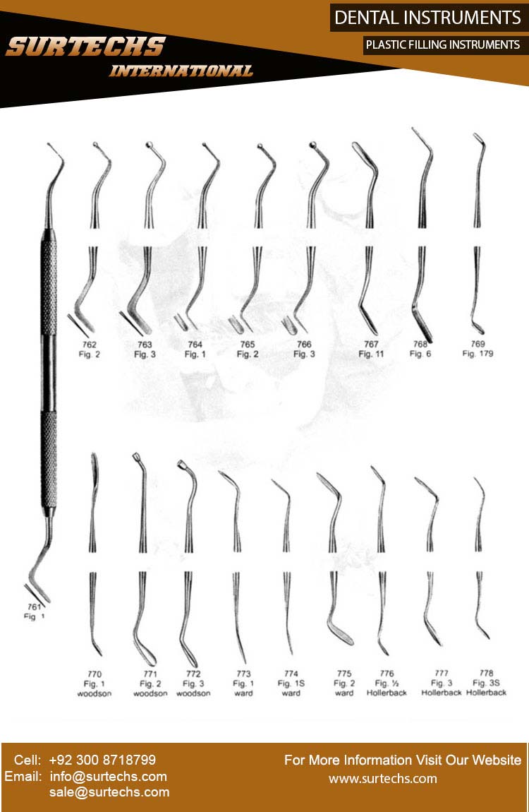 Dental Plastic Filling Instruments
