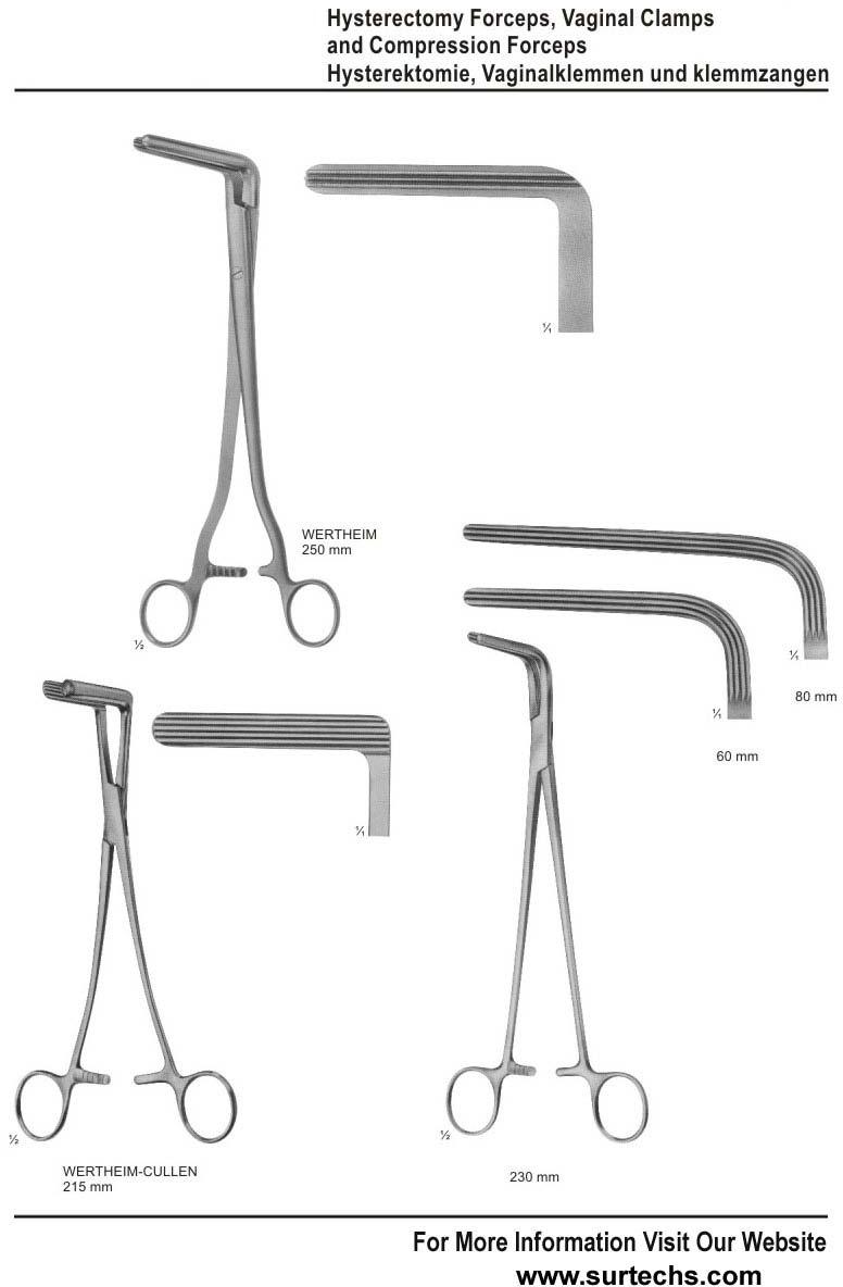 Hysterectomy Homeostatic and Vaginal Clam Compression Forceps