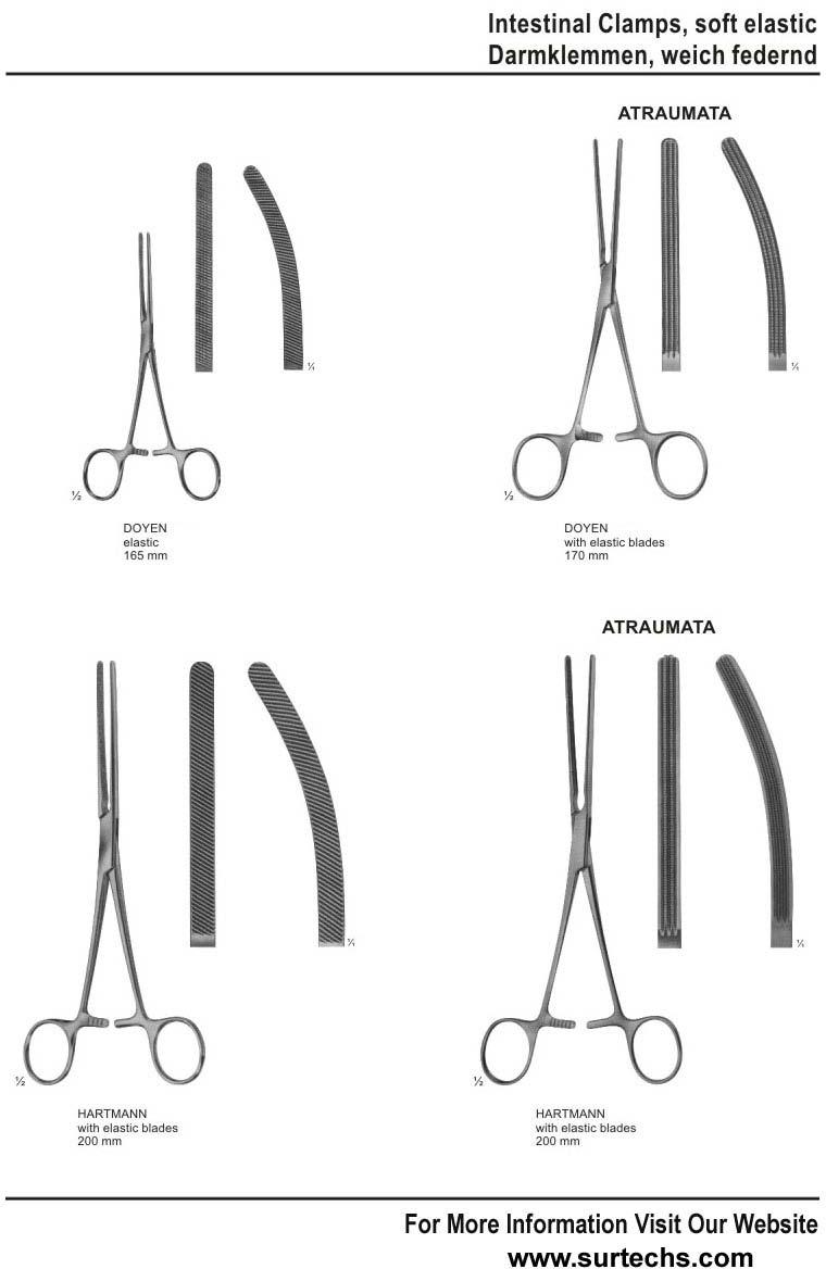 Intestinal Clamps and Soft Elastic Forceps
