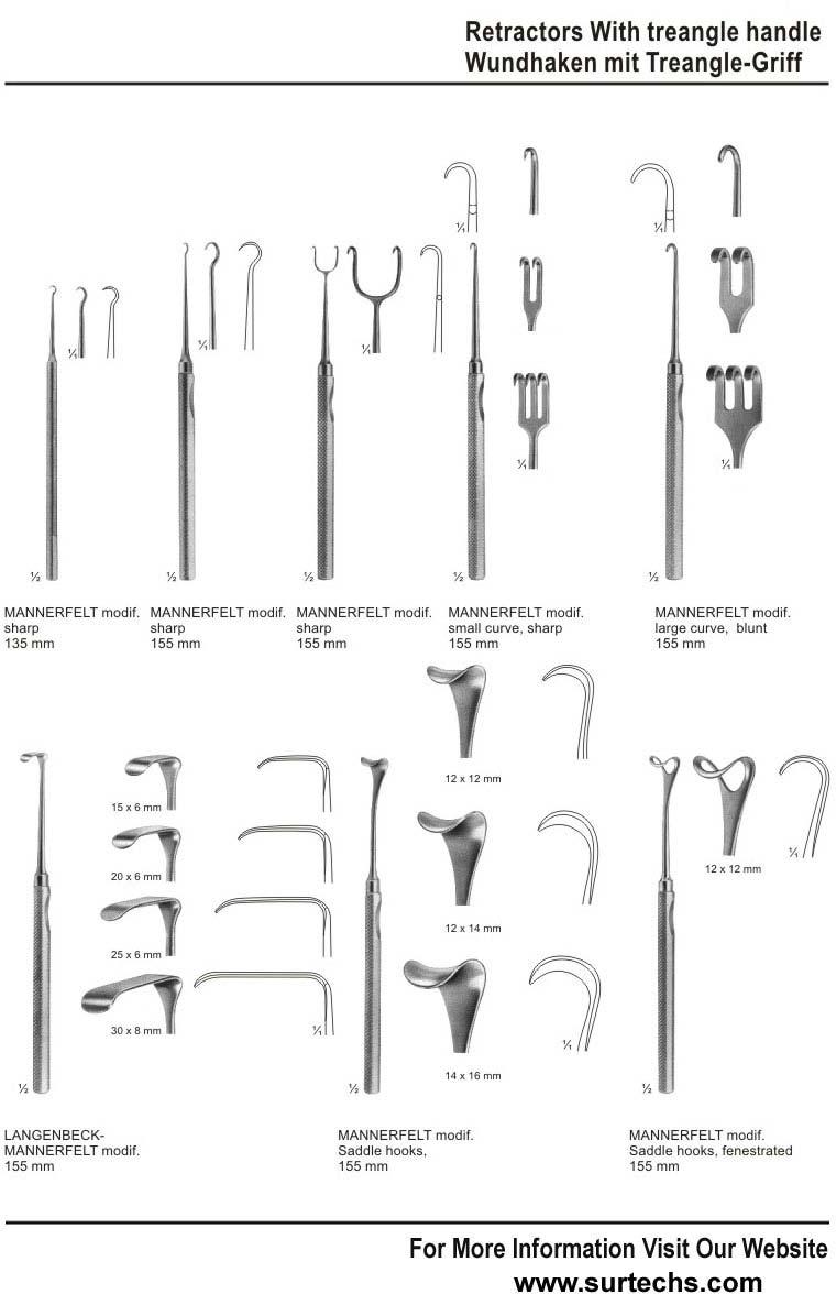 Retractors With Triangle Handles