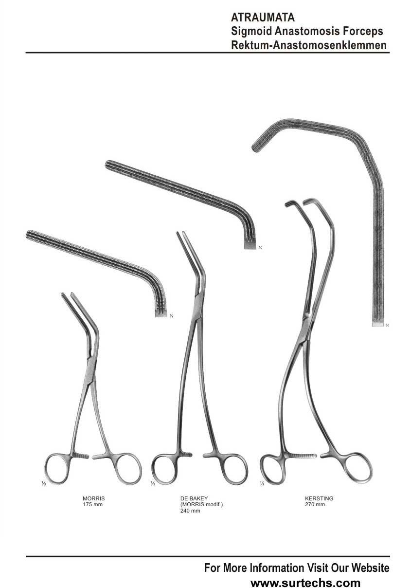 Surgical Artraumata (Sigmoid Anastomosis  Forceps)