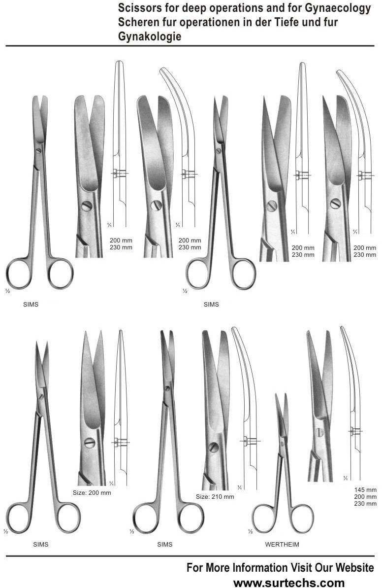 Surgical Scissors For Deep Operation and Gynecology