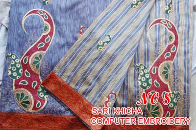 Khicha Computer Embroidered Saree