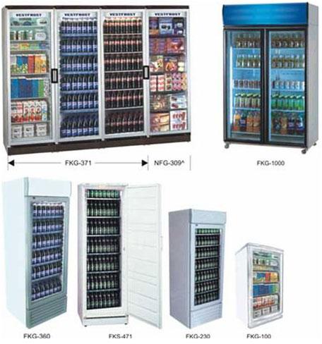 Semi Automatic Beverage Display Freezer, Color : Black