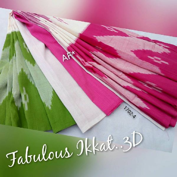 AF 1702 pure handloom 3d ikkat cotton sarees