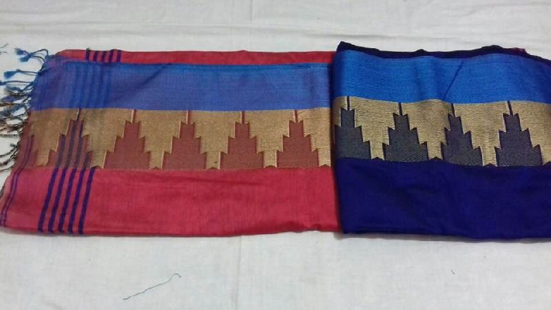 Bengal handloom silk saree with temple border