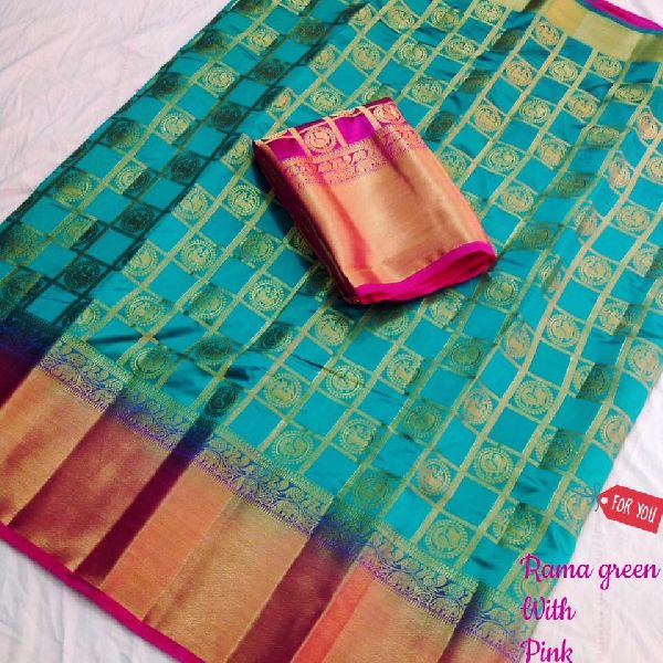 dupiom silk zari work sarees with contrast blouse