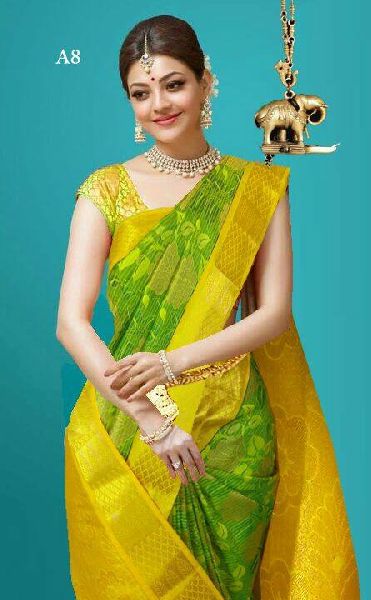 Ropa Ropa para mujer Kanchipuram Blended Soft Silk Saree/ Blended Soft Silk Saree/ Blended Silk Sarees/ Kanchipuram Soft Silk Saree/ Bridal Silk Sarees/ Sarees 