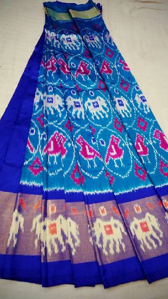 pure ikkat silk kids lehenga