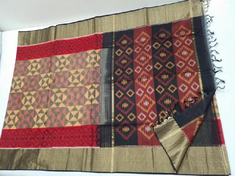 Puru ikkat design silk cotton sarees