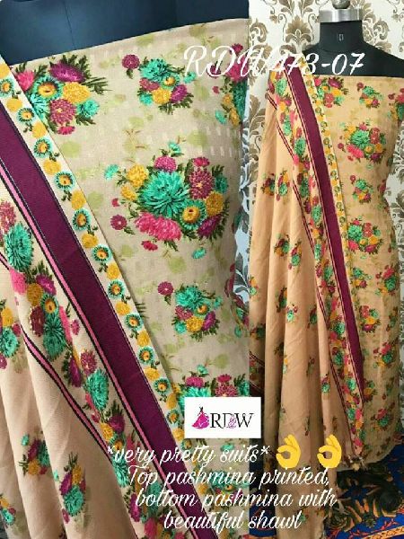 RDW pashmina printed unstitched suits