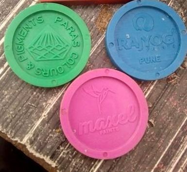 40mm Embossed Round Plastic Tokens, Color : White, Natural, Blue, Multicolor, Transparent