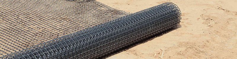 Polyester Yarn Uniaxial Geogrid, Length : 100 MTR