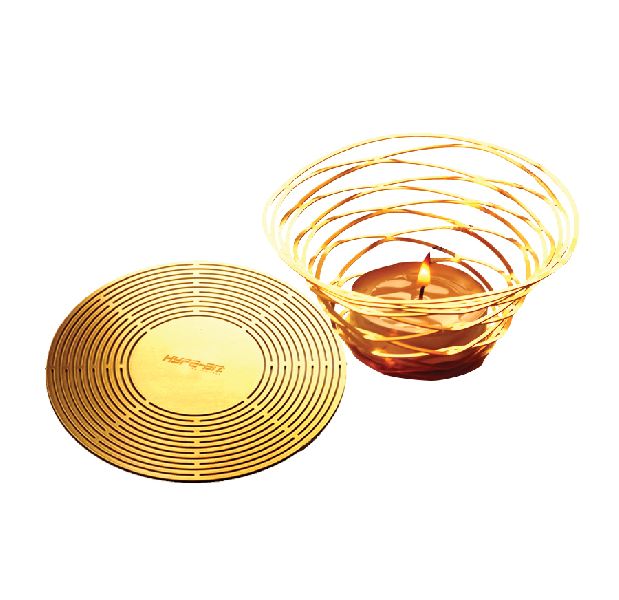 Adjustable Brass (Metal) candle holder, for Gift, home decor, Size (cm) : Adjustable Size