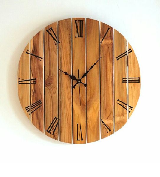 Battery Polished Fancy Wooden Clocks, Display Type : Analog