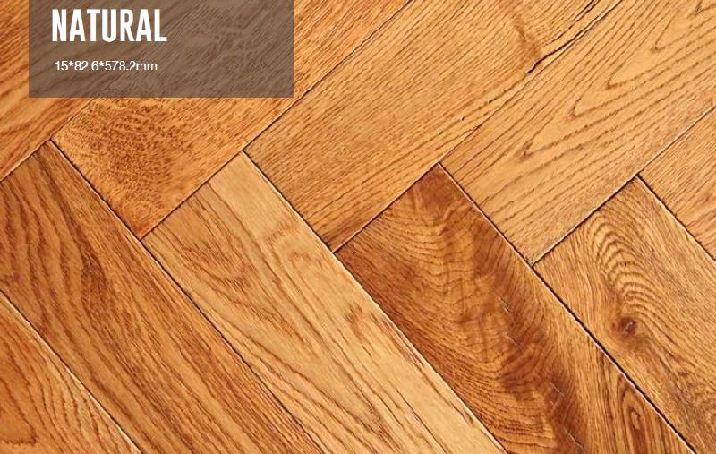Natural Herringbone Solid Wood Flooring