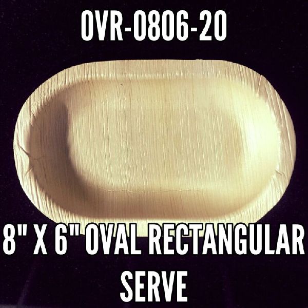 8 X 6 Inch Oval Rectangular Service Plate