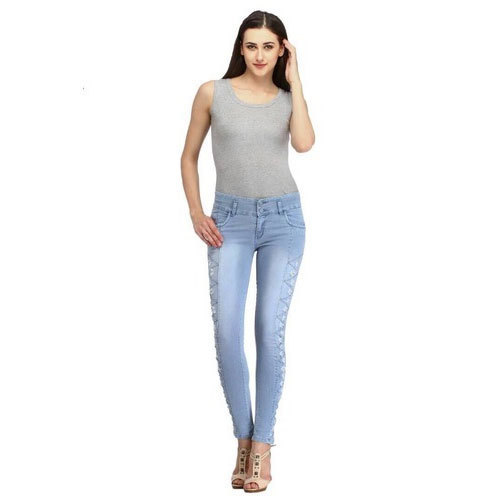 Ladies Designer Light Blue Denim Jeans, Size : 28, 30, 32, 34, 36, 38