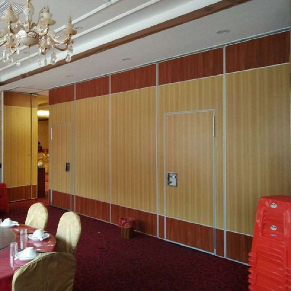 Hotel Wooden Sliding Room Divider Folding Wall Partition