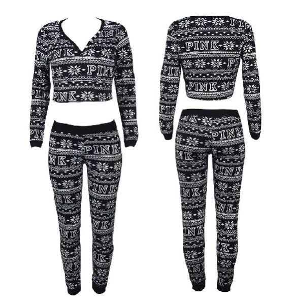 2Pcs Women Ladies Tracksuit Hoodies Sweatshirt Pants Sets Sport Wear Casual Suit