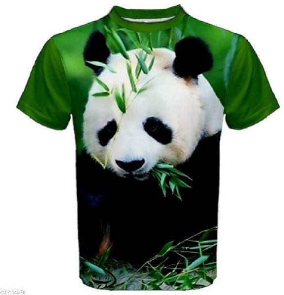 3D Panda Sublimation Full All Over Print Sport T-shirt Men's Sport Mesh Tee