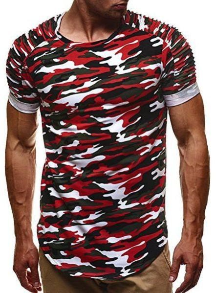 Fashion Mens Camouflage Tactical Military Short Sleeve Army Camo T-Shirt Hunting