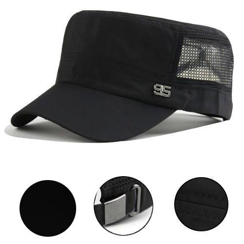 Men Women Army Plain Hat Sunshade Military Mesh Cadet Outdoors Baseball Flat Cap