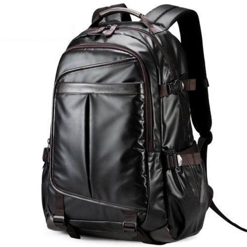 Men Women Leather Backpack Messenger Bag Satchel Laptop Travel