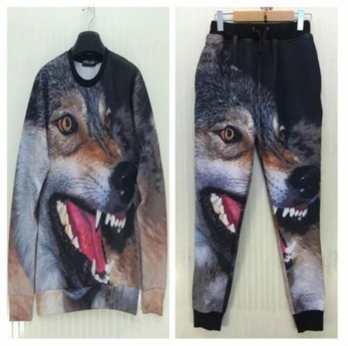 Men's Hoody Hoodie Sweater Trousers Sweatpants Geometric Print Warm Tracksuit