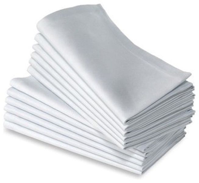 Square Cotton Cloth Napkins, for Hotel, Restaurant, Color : White