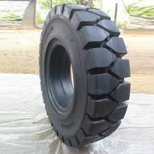 Forklift Solid Cushion Tyres, Color : Black