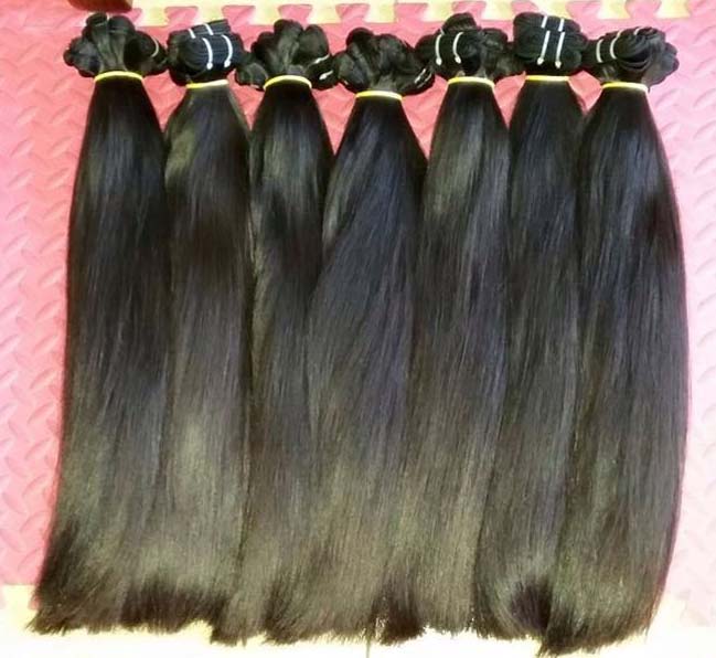 Remy Double Drawn Hair, for Parlour, Style : Straight