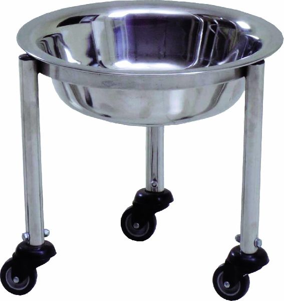 Round Polished Stainless Steel Kick Bucket