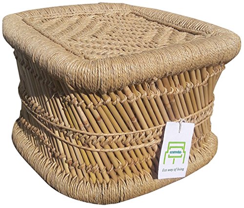Ecowoodies 1 Seater Handicraft Sitting Stool, for Outdoor/cafeteria, Color : multi color
