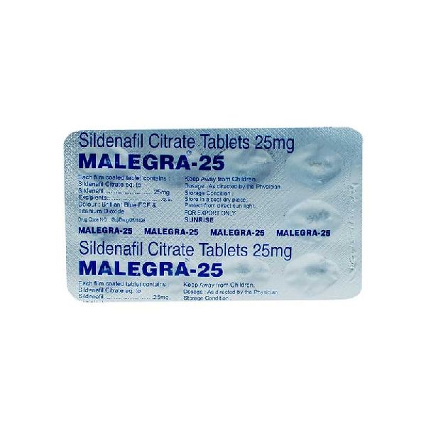 Malegra 25mg Tablets, for Erectile Dysfunction