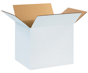 Smart white cardboard boxes