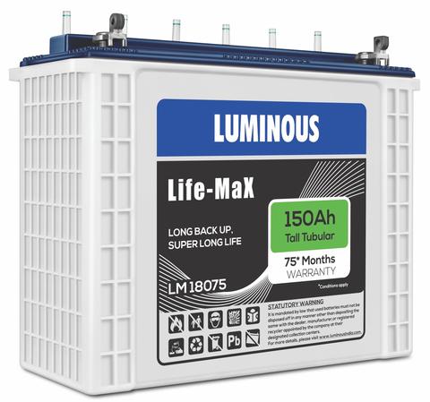 Luminous Life Max 150Ah Tubular Battery