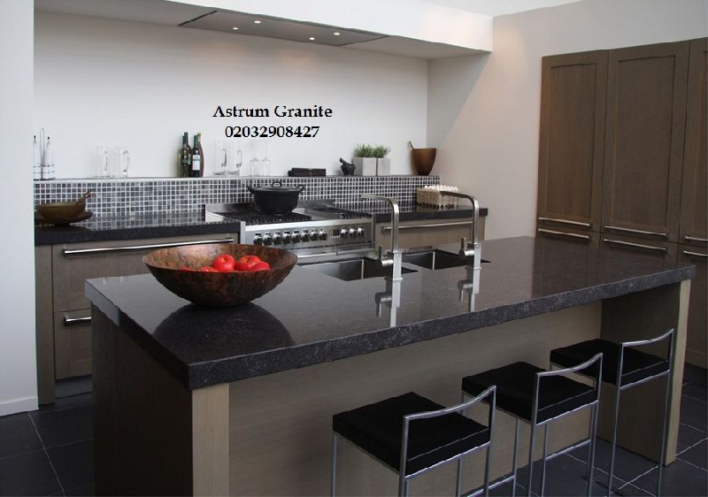 Best Absolute Black Honed Granite Kitchen Worktop in UK 02032908427