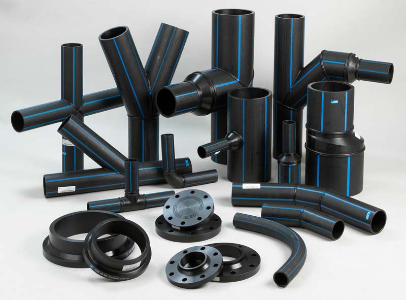 HDPE Pipes and Tubes Fittings, Color : Black