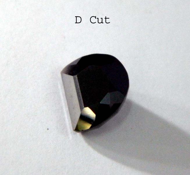 D Cut Black Diamonds, Size : 7x9mm