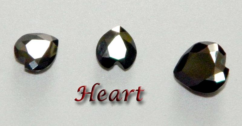 Heart Shaped Black Diamonds