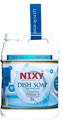Nixy Aqua Blue Concentrated Dish Soap, Form : Gel