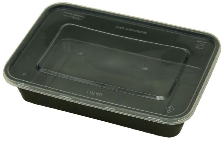 500ml container with lid black, for Microwave Safe, Plastic Type : PP