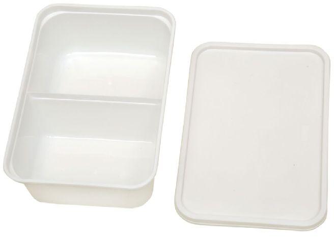 750ml partition container with lid white
