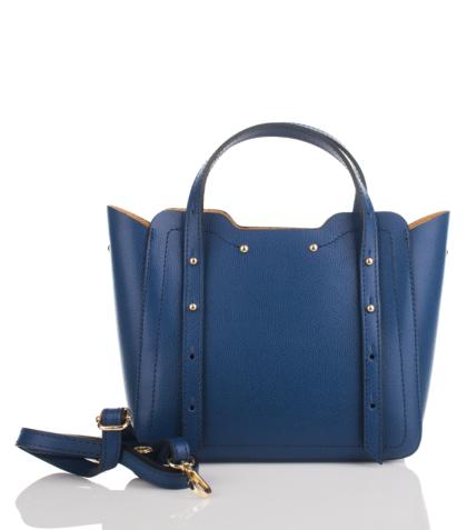 Bovory Dark Blue Leather Handbags