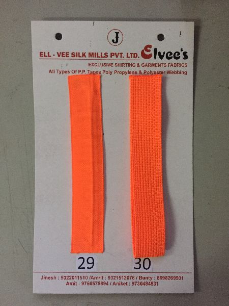 Dark orange Polyester Webbing (belts)