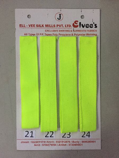 Neon green polyester webbing (belts)