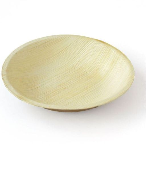 Teba Areca Palm Leaf Bowl, Size : 7 Inch